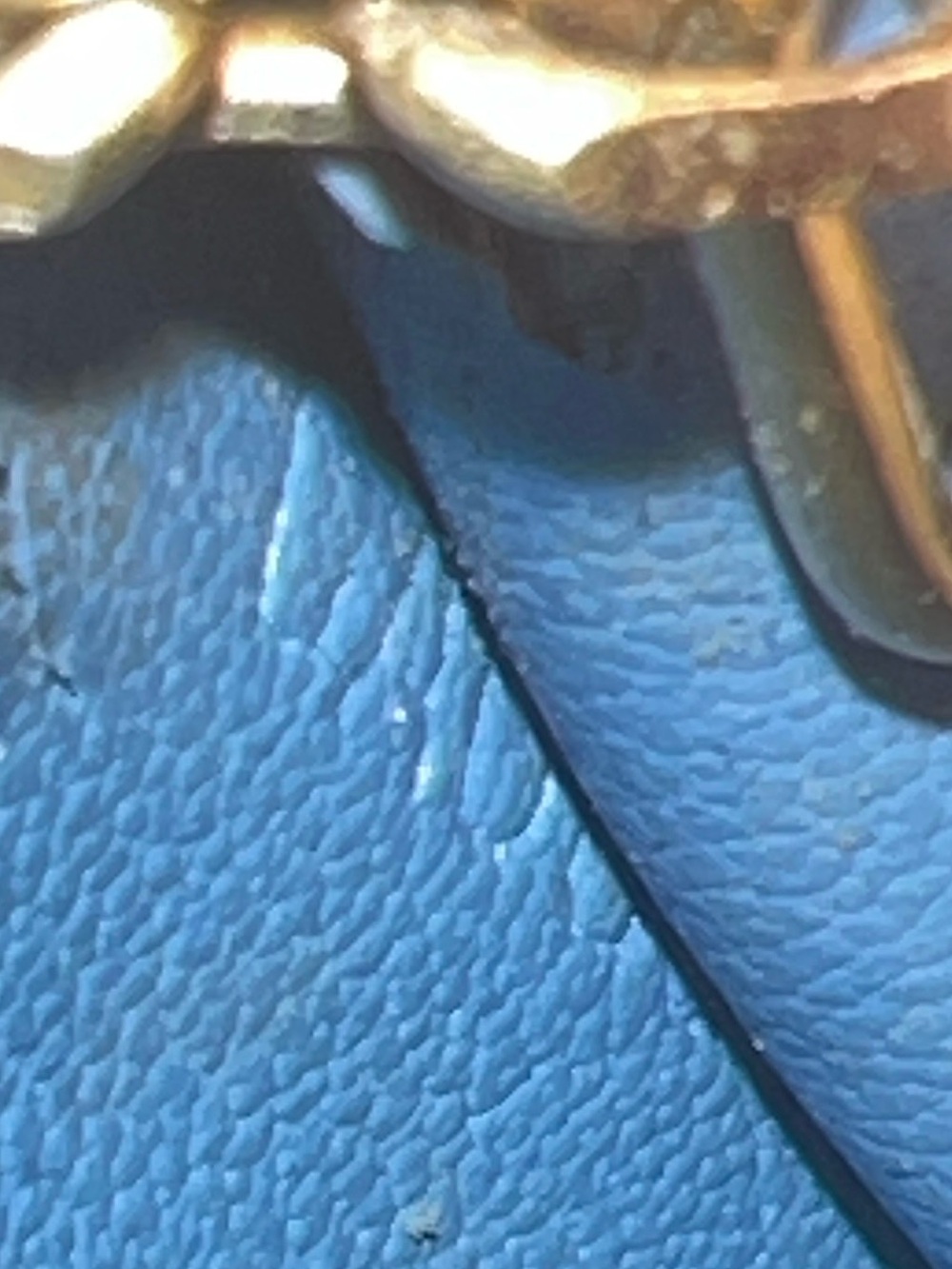 Louis Vuitton Blue Suhali Leather Pochette Key Cles - Picture 4 of 10